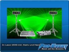 2x Laser 250G inkl, Stativ und Hazer