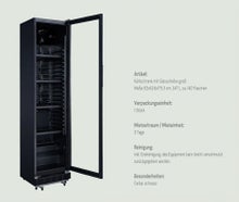 Gastro Getränkekühlschrank mit Glastür (Schwarz, 347 L) – Profi Kühlung mieten