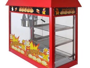 Popcornmaschine - 5 kg/h - mit 3 beheizten Ablagen