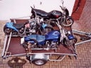 Motorradanhänger für 3 Motorräder gebremst