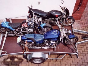 Motorradanhänger für 3 Motorräder gebremst