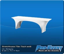 Stretchhusse 70er Tisch weiss