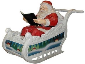 Weihnachtsmann Figur mit Schlitten, Nikolaus, Weihnachten