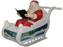 Weihnachtsmann Figur mit Schlitten, Nikolaus, Weihnachten