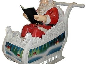 Weihnachtsmann Figur mit Schlitten, Nikolaus, Weihnachten