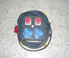 Stromverteiler, 2 CEE 400 V / 16 A, 6 Schutzkontaktsteckdosen 230 V, 10 m