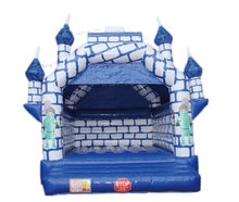 Hüpfburg blauer Ritter besonders schön in Form einer Ritterburg