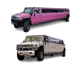 Stretchlimousine VIP Hummer H2 XXL in PINK / WEIß