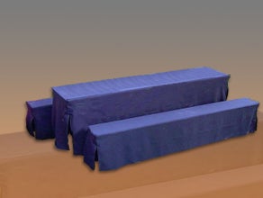 Bierzeltgarnitur mit Hussen-Set blau