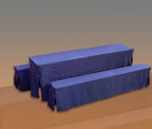 Bierzeltgarnitur mit Hussen-Set blau