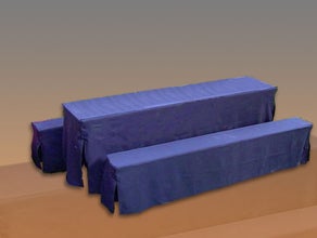 Bierzeltgarnitur mit Hussen-Set blau