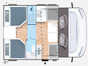 Wohnmobil Einzelbetten umbaubar zu einem großen Doppelbett und mit Hubbett - T3 - Galerie - Bild 3