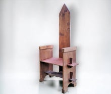 Historischer Holz Thron - Mittelalter Stuhl - Herrschaftlicher Sessel