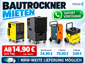 Profi Bautrockner / Luftentfeuchter 35–60 L mieten | Ruhrgebiet