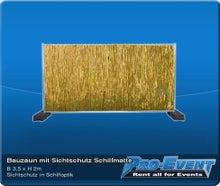 Bauzaun mit Sichtschutz Schilfmatte