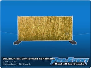 Bauzaun mit Sichtschutz Schilfmatte