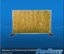 Bauzaun mit Sichtschutz Schilfmatte