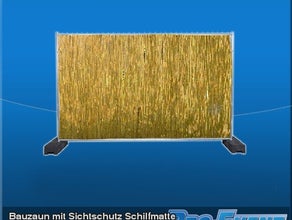 Bauzaun mit Sichtschutz Schilfmatte