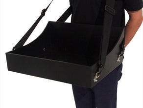 Bauchladen schwarz mit ergonomischen Tragegurt