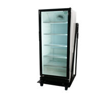 Getränkekühlschrank (Glastüre), 4 Einlegegitter, 360 l, auf einem fahrbaren Untersatz (ähnlich, wie Abbildung)