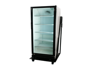 Getränkekühlschrank (Glastüre), 4 Einlegegitter, 360 l, auf einem fahrbaren Untersatz (ähnlich, wie Abbildung)