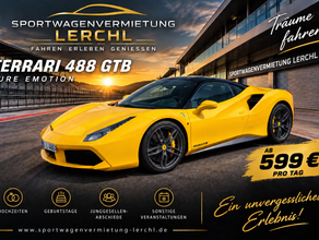 Ferrari 488 GTB mit 670 PS Sportwagen - Hochzeizauto - Mietwagen ab 24 Jahre