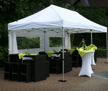 Partyzelt, Faltpavillon mieten 3x6m oder 3x3m, Sternzelt in weiß Profizelt in 5 min aufgebaut