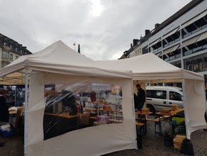 Faltpavillon 6x3m creme mit Seitenteilen - Standort Bonn Lieferung möglich