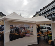 Faltpavillon 6x3m creme mit Seitenteilen - Standort Bonn Lieferung möglich