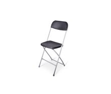 Klappstuhl Standard Sitz und Rücken aus Kunststoff in schwarz