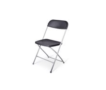 Klappstuhl Standard Sitz und Rücken aus Kunststoff in schwarz