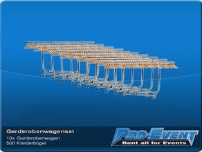 10er Garderobenwagenset