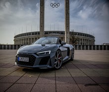 Audi R8 V10 Spyder Performance 2024 mieten Cabrio Roadster Sportwagen Hochzeitsauto