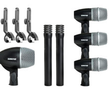 Shure Mic-Set für Schlagzeugabnahme mieten – Mikro, Funkmikrofon, Gesangsmikrofon, Sprachmikrofon