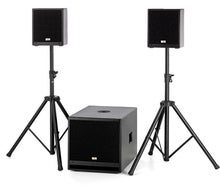 Aktiv Musikanlage 520 Watt RMS für Alleinunterhalter oder kleinere Party (120 Personen)