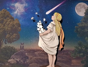 Märchen Kulisse Sterntaler, Märchen Dekoration