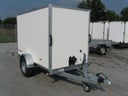 gebremster einachser Tieflader Kofferanhänger 2,50x1,30x1,50m - gebremst 1350kg