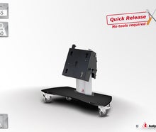 Audipack Floor Stand auf Rollen max. 55"