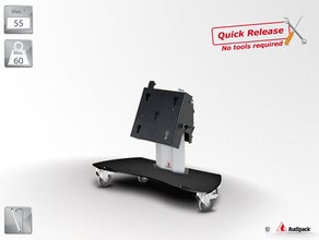 Audipack Floor Stand auf Rollen max. 55"