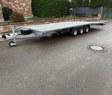 3,5t 3-Achser Autotransporter mit Seilwinde, Anhänger für Transporter KFZ PKW 3500kg Tridem