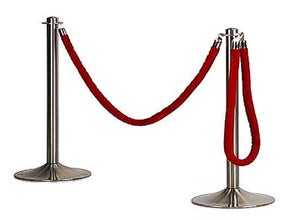 Kordelpfosten Edelstahl, Absperrung, Flughafenband, Messeabsperrung, Personenleitsystem