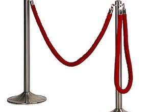 Kordelpfosten Edelstahl, Absperrung, Flughafenband, Messeabsperrung, Personenleitsystem