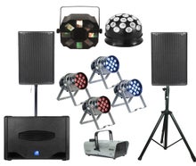 Party L Set Ton + Licht Musikanlage, Partyanlage, Tonanlage, optional mit Bluetooth (Aufpreis 10 Euro)