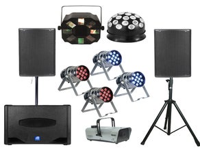Party L Set Ton + Licht Musikanlage, Partyanlage, Tonanlage, optional mit Bluetooth (Aufpreis 10 Euro)