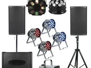 Party L Set Ton + Licht Musikanlage, Partyanlage, Tonanlage, optional mit Bluetooth (Aufpreis 10 Euro)