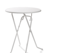 Stehtisch | Metall | Weiß | 70cm Durchmesser