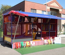 Spielmobil mit Bällebad ~ Rutsche ~ Adventure Park ~ bei spass-events