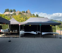 Faltpavillon mieten | 3×3 & 3×6 m für Firmenfeier & Event