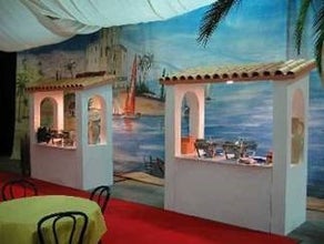 Buffetstand, brasilianischer Hacienda Stil, Buffet, Brasilien, Marktstand