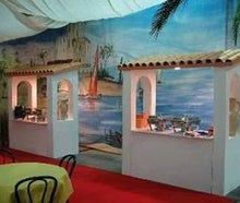 Buffetstand, brasilianischer Hacienda Stil, Buffet, Brasilien, Marktstand